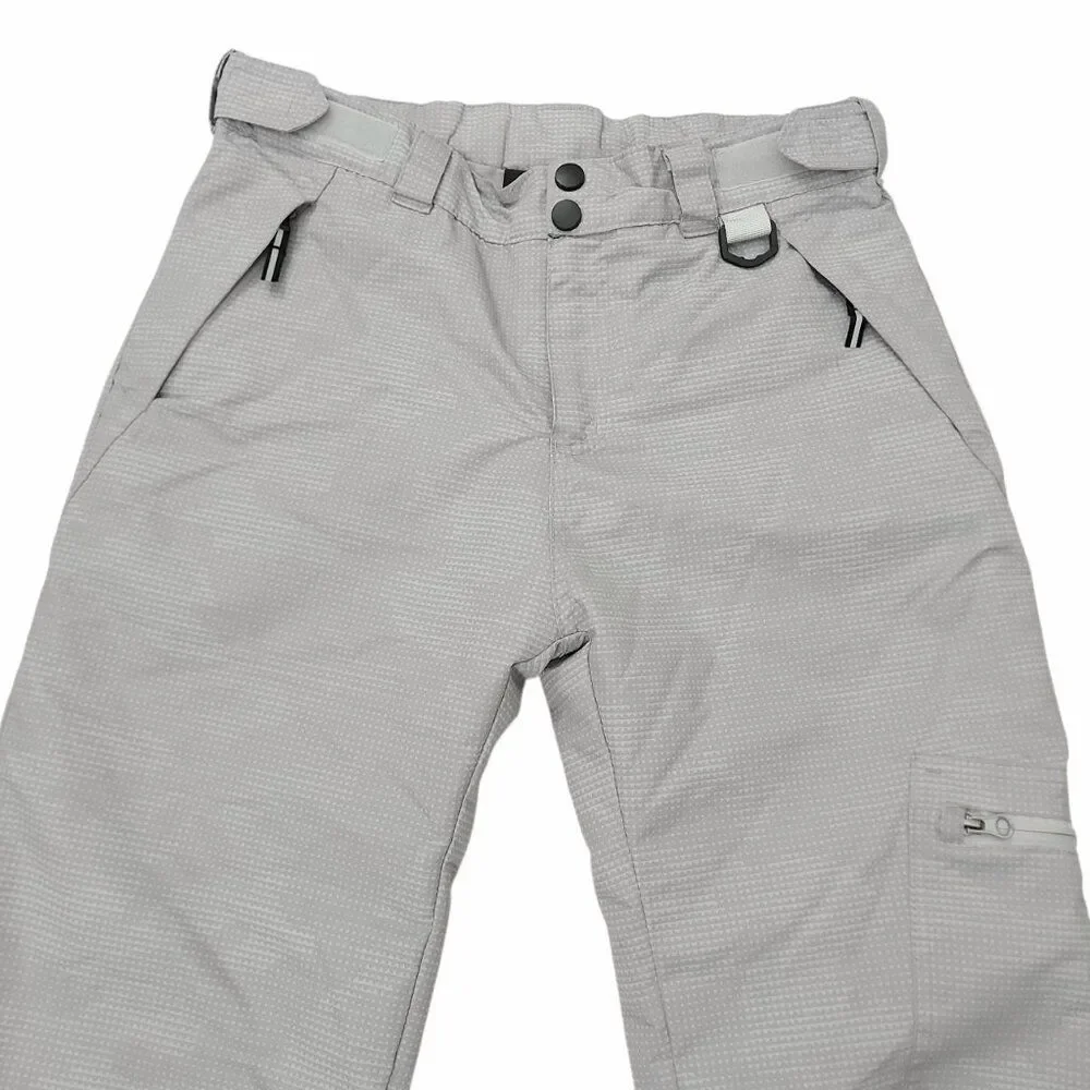 Swiss ALPS Cargo Snow Pants Youth Large 14/16 Gray Insulated Ankle Zip Winter
